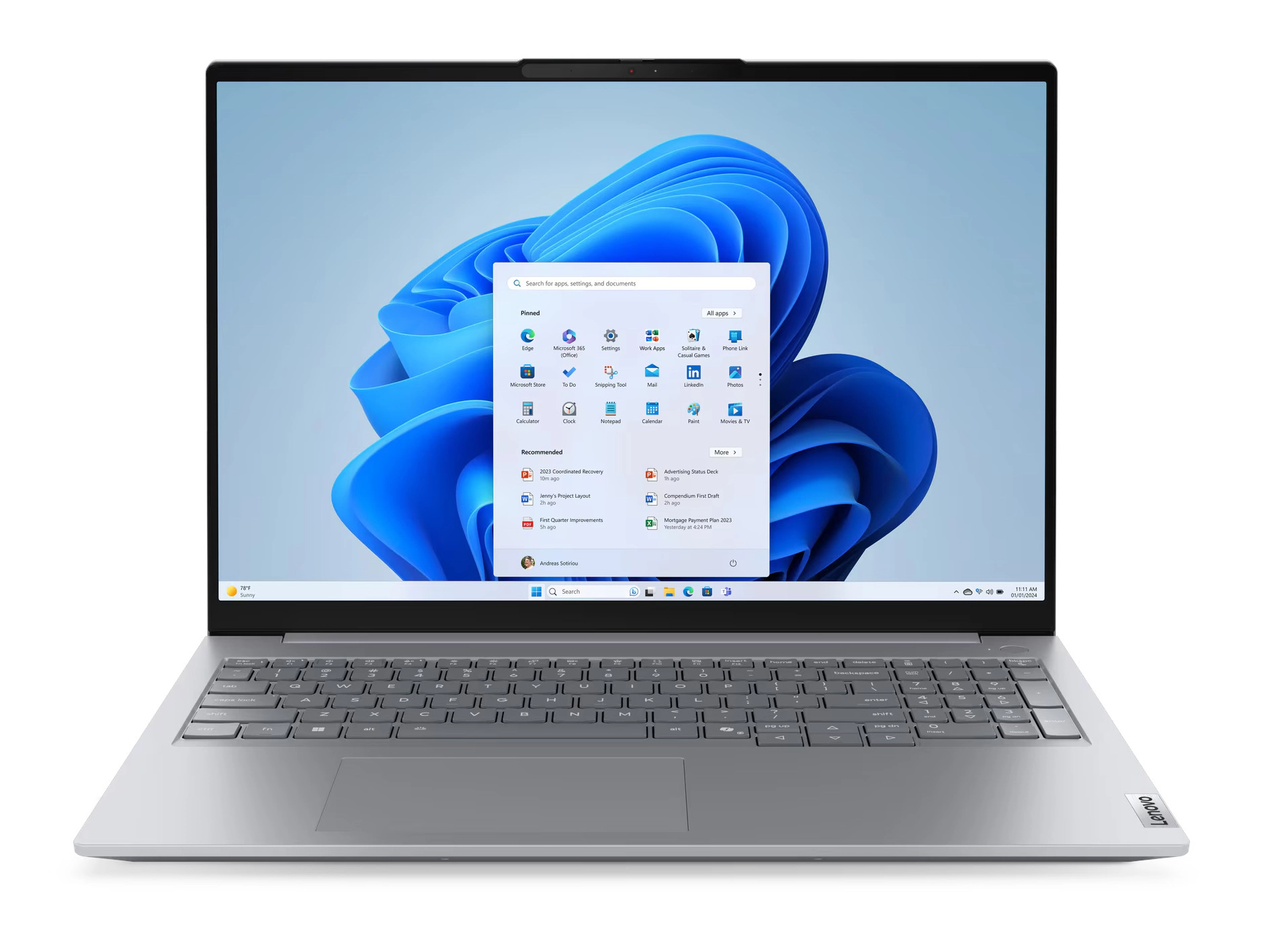 Laptop biznesowy Lenovo ThinkBook 16 G8 IAL 16" Ultra 7 255H 32GB RAM 1TB Dysk SSD Win11 Pro Szary Funkcje AI