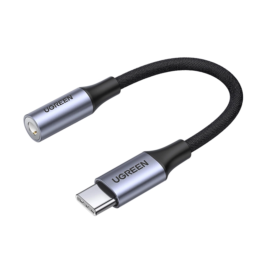 Adapter UGREEN AV161 do słuchawek USB-C / mini jack 3,5 mm 10 cm Szary