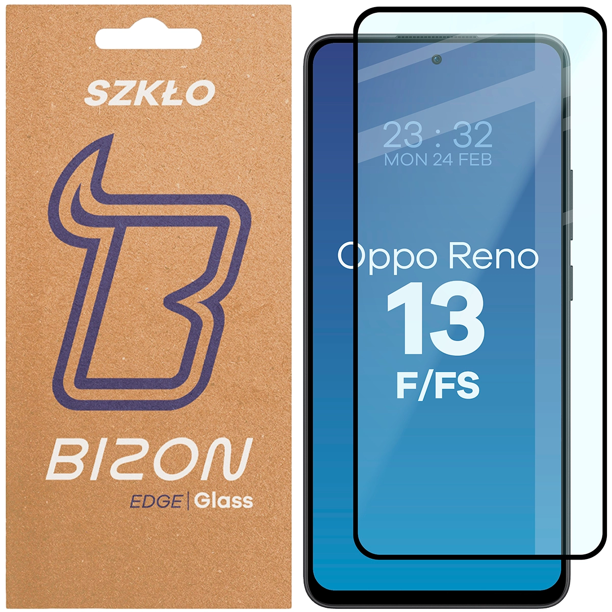 Szkło hartowane Bizon pełne Edge 2 do Oppo Reno13 F / FS