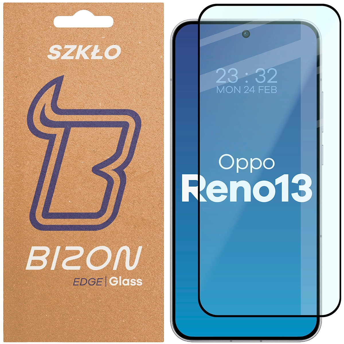 Szkło hartowane Bizon pełne Edge 2 do Oppo Reno13