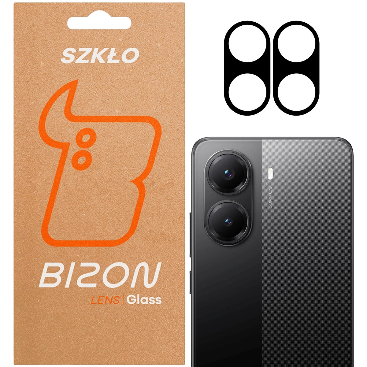 Szkło ochronne Bizon na aparat Silk Lens do Xiaomi Poco X7 Pro 2 sztuki