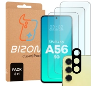 Bizon 3x Szkło hartowane + szybka na aparat Clear 2 Pack do Galaxy A56 5G