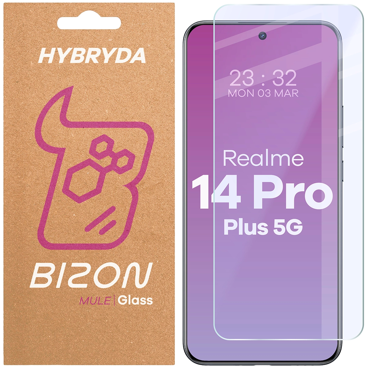 Szkło hybrydowe Bizon Elastyczne Mule do Realme 14 Pro+ 5G
