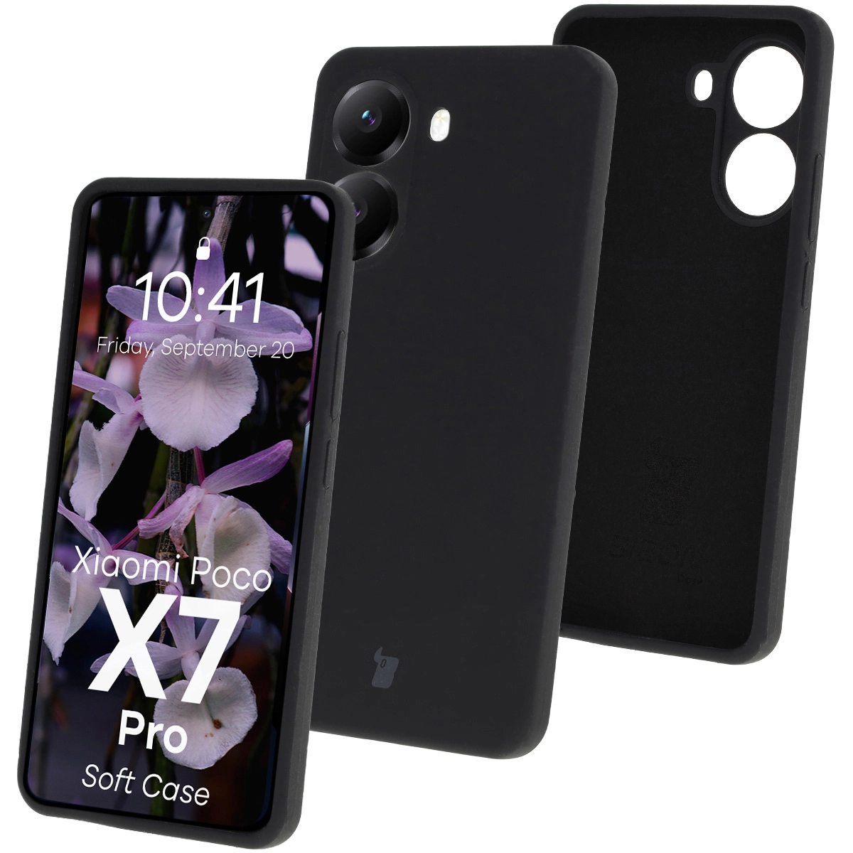 Etui Bizon Silikonowe Soft do Xiaomi Poco X7 Pro Czarny