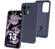 Bizon Silikonowe Soft do Oppo Reno13 Pro Granatowy