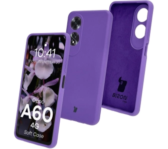 Etui Bizon Silikonowe Soft do Oppo A60 4G Fioletowy