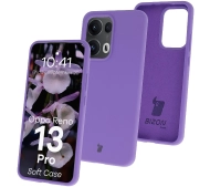Bizon Silikonowe Soft do Oppo Reno13 Pro Ciemnofioletowy