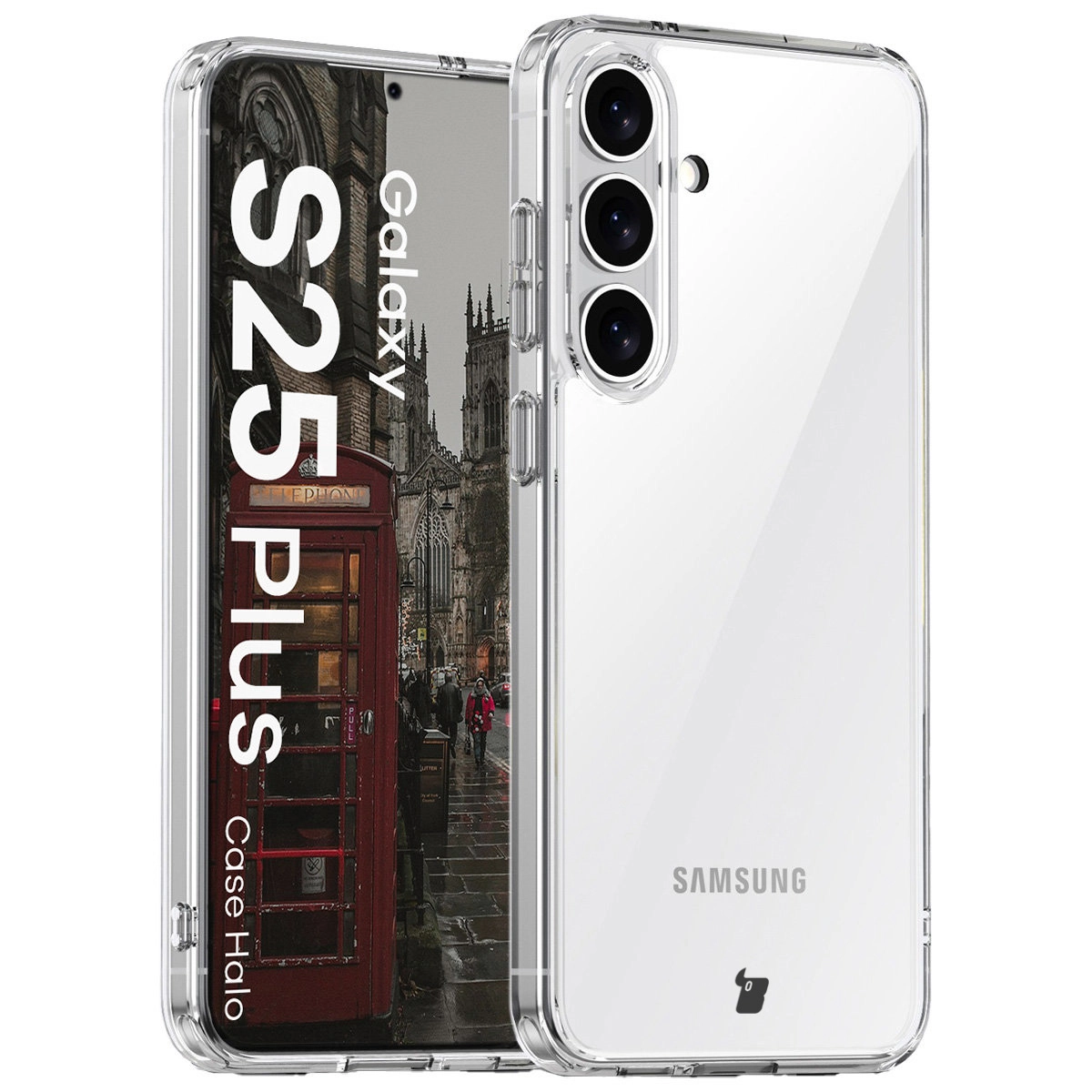 Etui Bizon Halo do Samsung Galaxy S25 Plus Przezroczysty