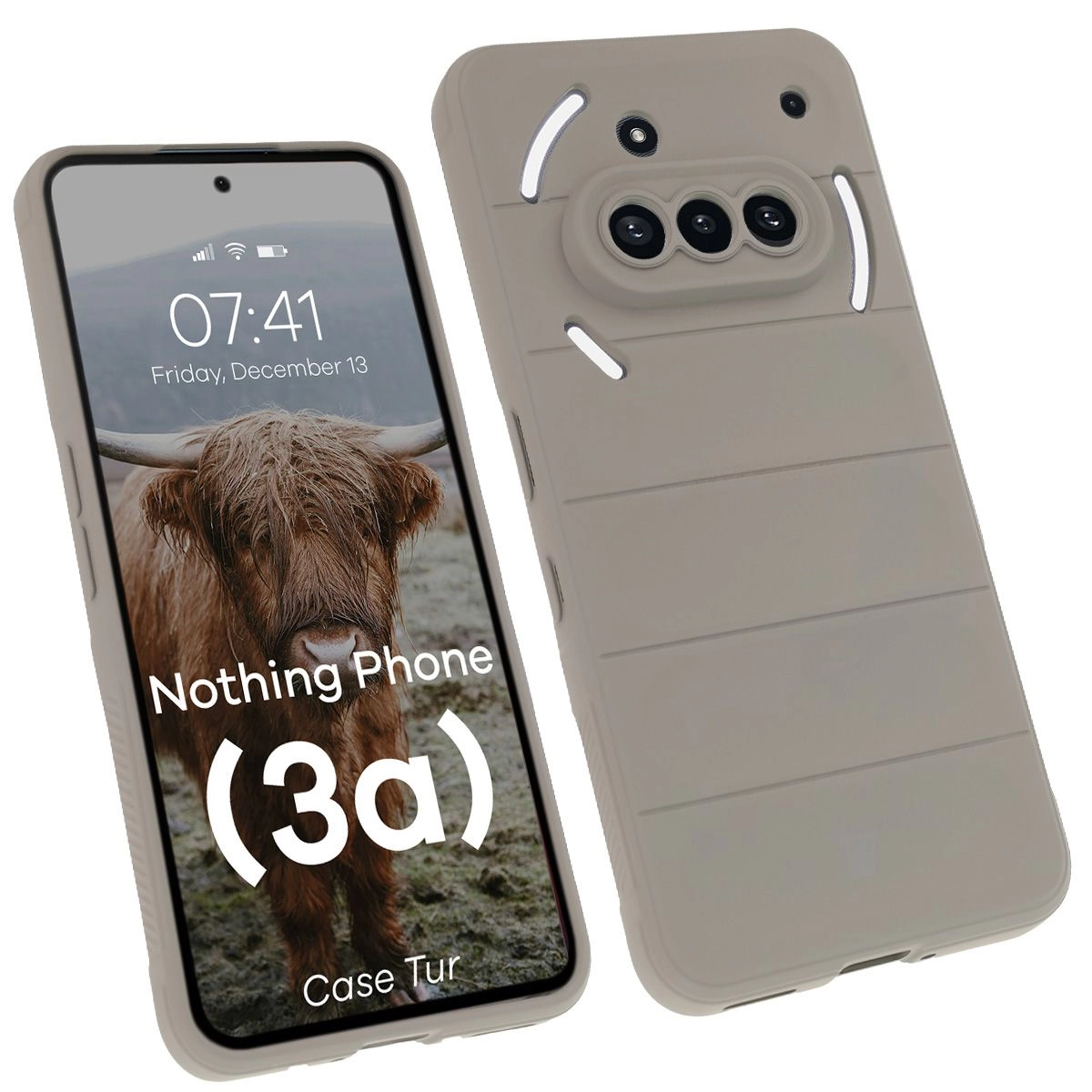 Etui Bizon Tur do Nothing Phone 3a Jasnoszary