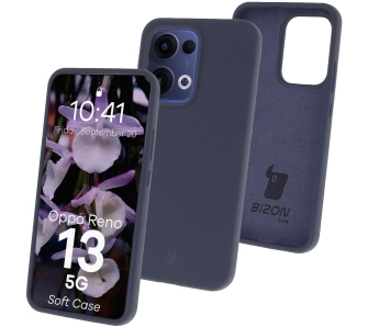 Etui Bizon Silikonowe Soft do Oppo Reno13 Granatowy