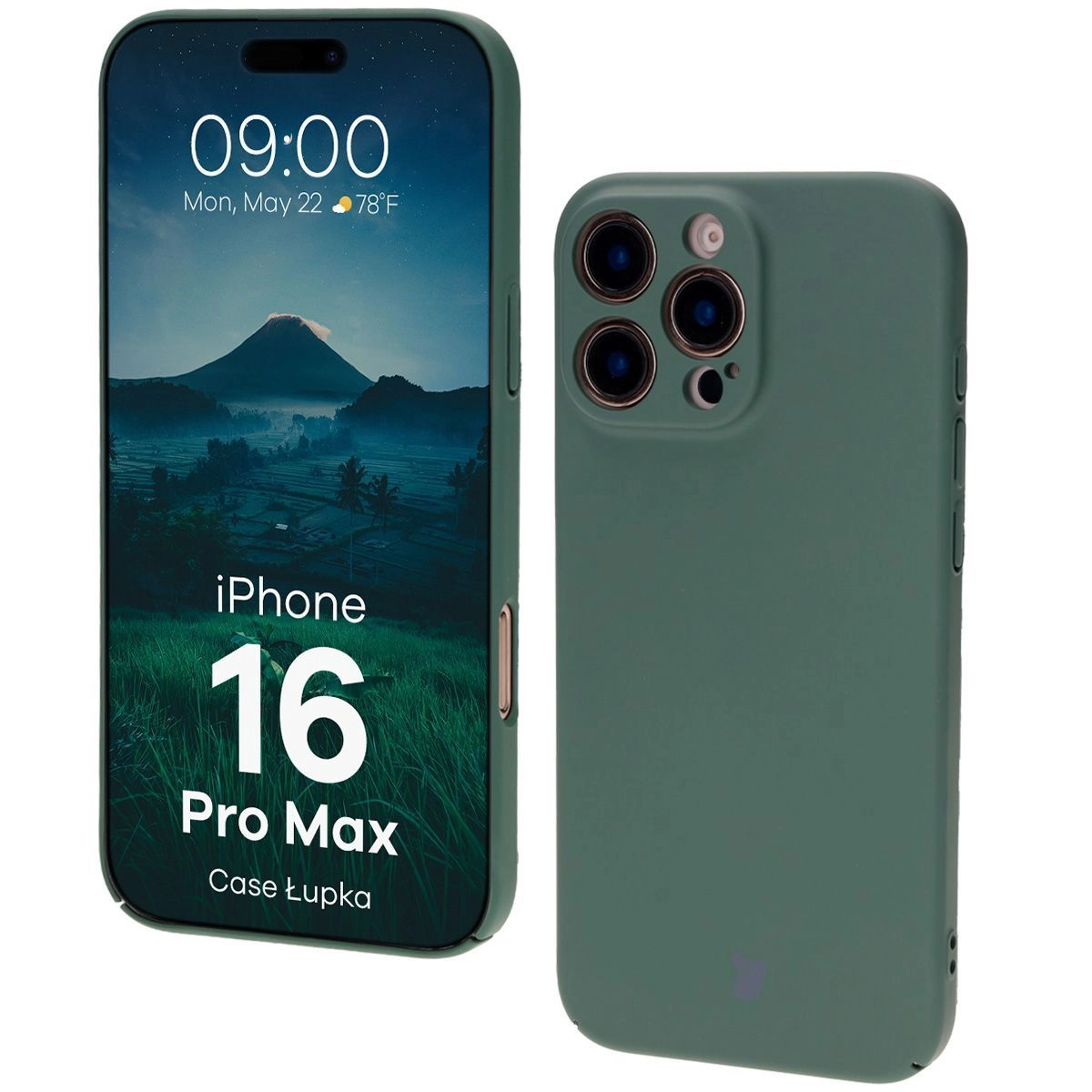 Etui Bizon Łupka do iPhone 16 Pro Max Zielony