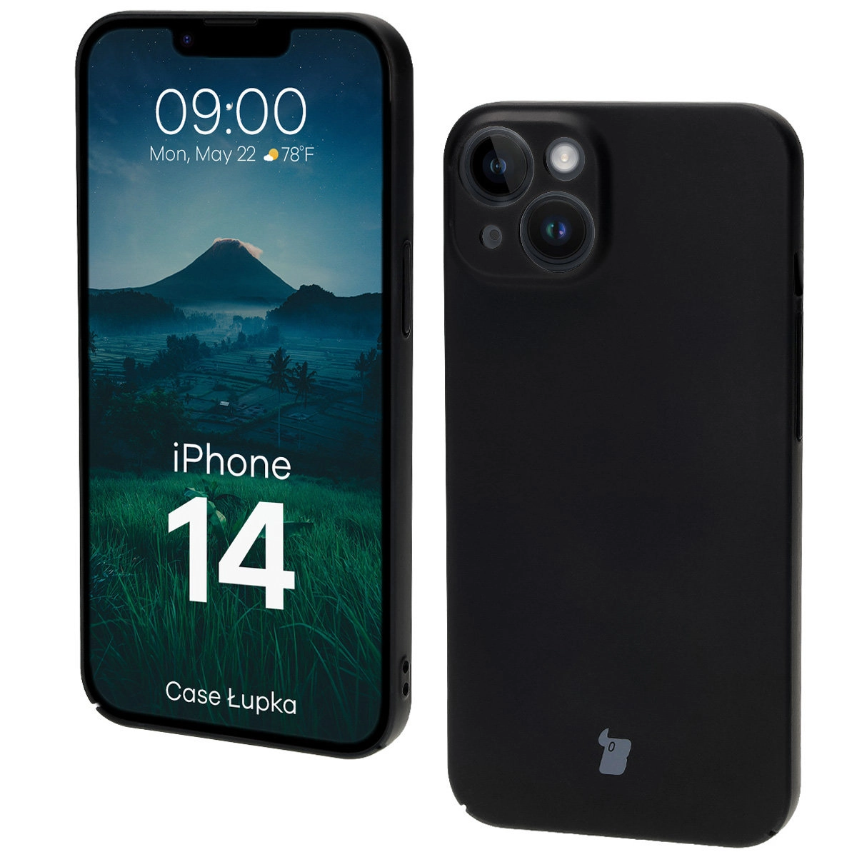 Etui Bizon Łupka do iPhone 14 Czarny