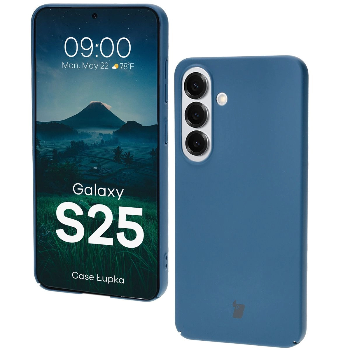 Etui Bizon Łupka do Galaxy S25 Niebieski