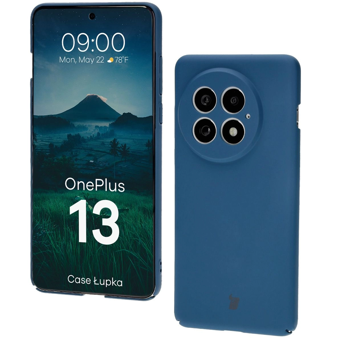 Etui Bizon Łupka do OnePlus 13 Niebieski