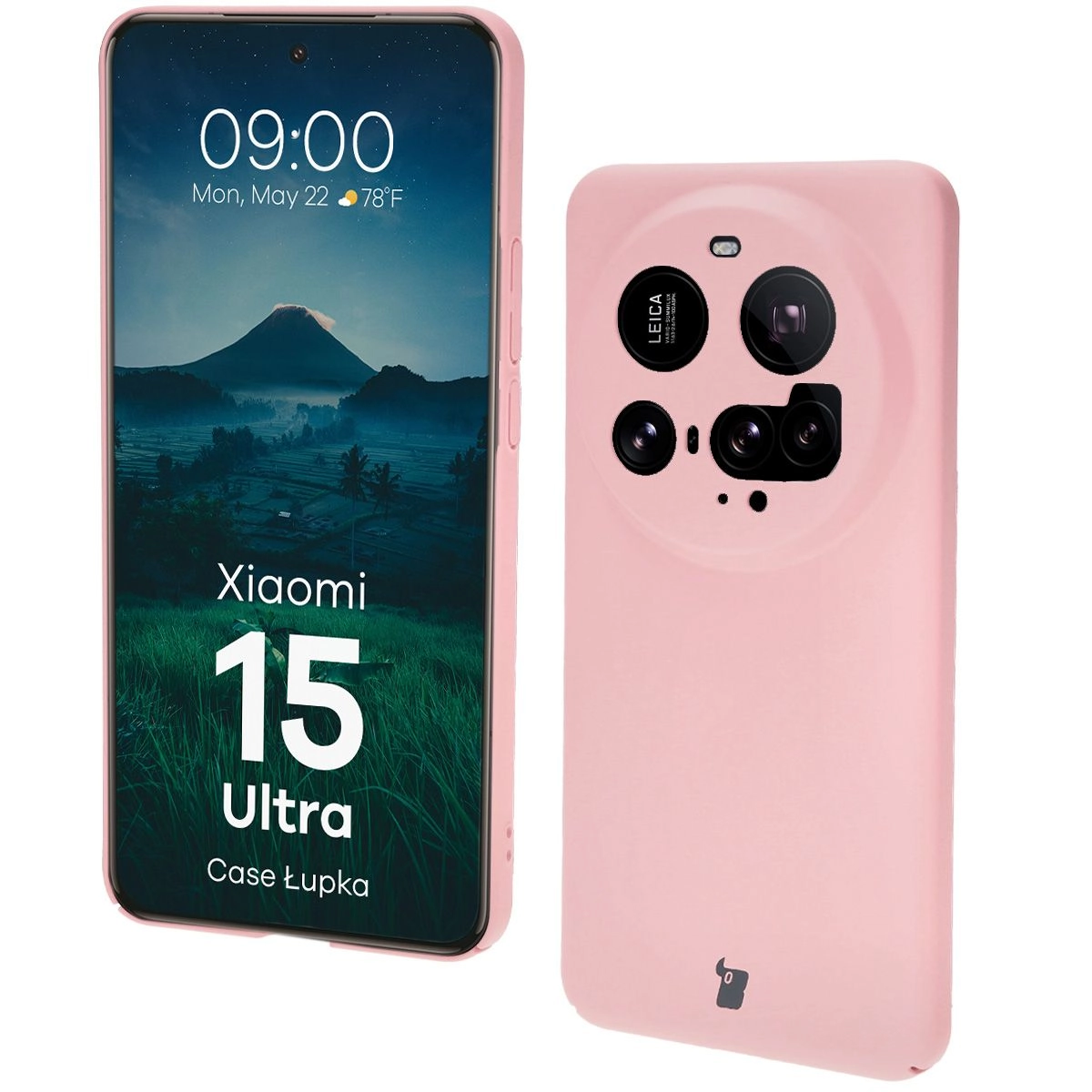 Etui Bizon Łupka do Xiaomi 15 Ultra Różowy