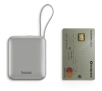 Powerbank Bazic Fusion Mini 10000mAh Wbudowany kabel USB-C/Lightning PD 20W Szary