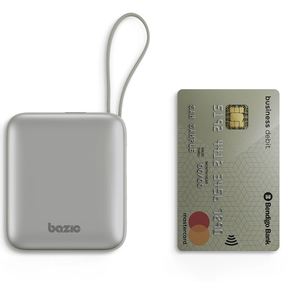 Powerbank Bazic Fusion Mini 10000mAh Wbudowany kabel USB-C/Lightning PD 20W Szary