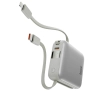 Powerbank Bazic Fusion Mini 10000mAh Wbudowany kabel USB-C/Lightning PD 20W Szary