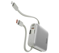 Bazic Fusion Mini 10000mAh Wbudowany kabel USB-C/Lightning PD 20W Szary