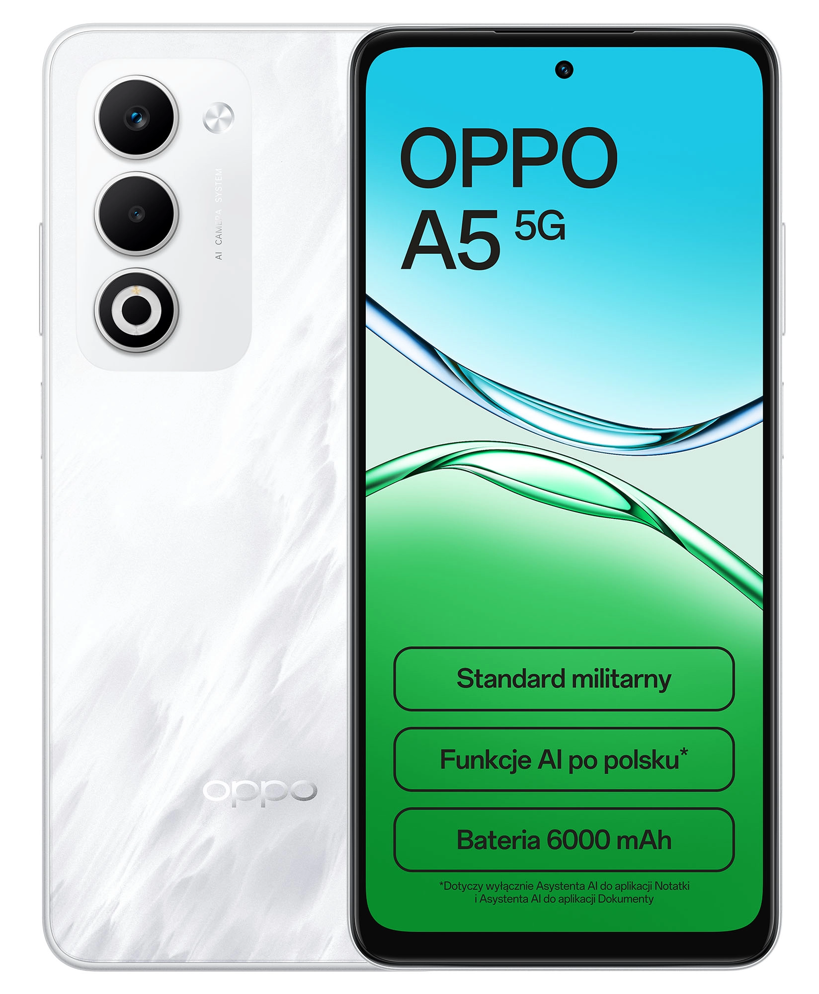 Smartfon OPPO A5 5G 4/128GB 6,67" 120Hz 50Mpix Biały