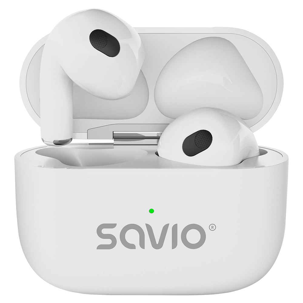 Słuchawki bezprzewodowe Savio TWS-01 PRO Douszne Bluetooth 5.4 Biały