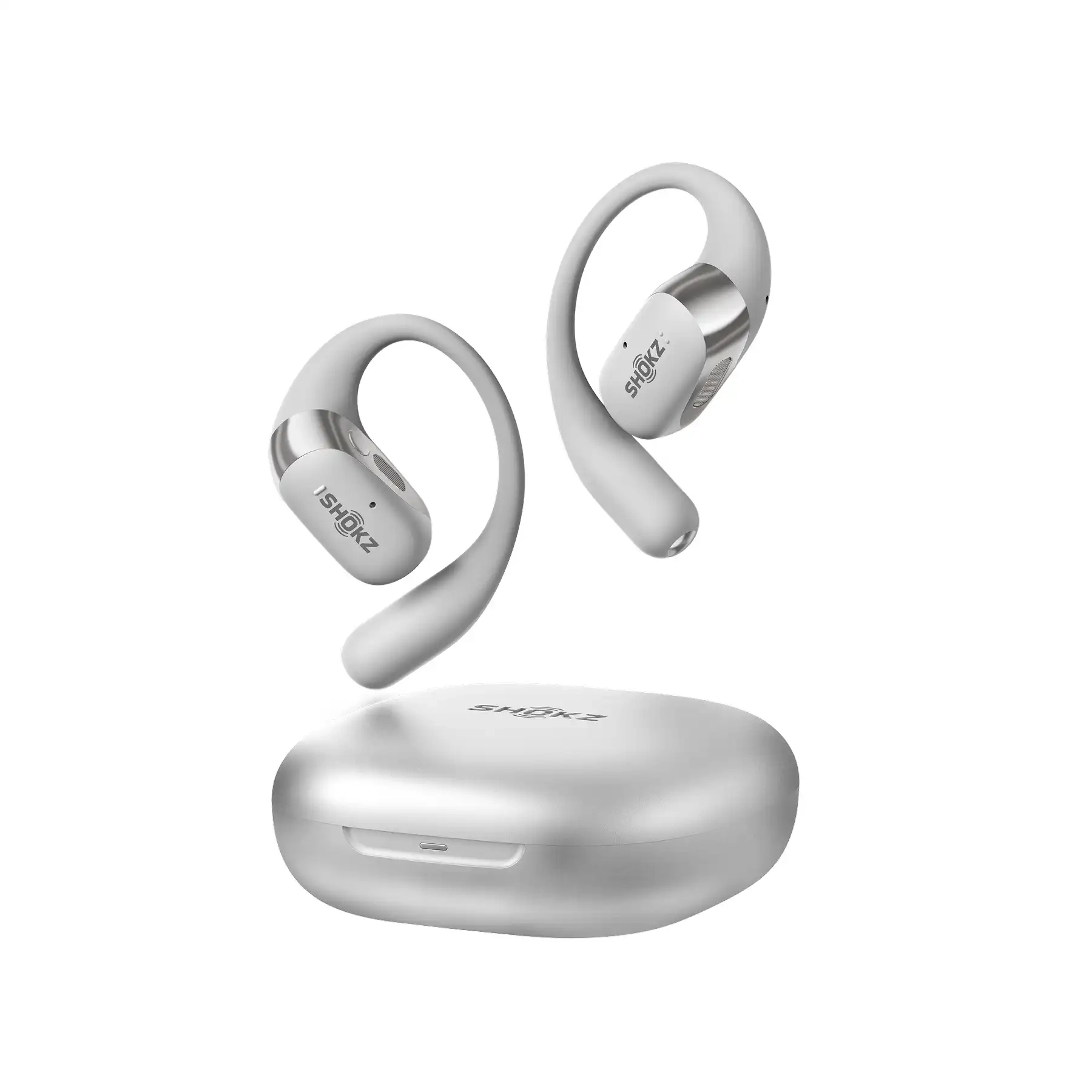 Słuchawki bezprzewodowe Shokz OpenFit 2+ Przewodnictwo powietrzne Bluetooth 5.4 Szary