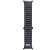 AUDI Logo Genuine Leather Magnetic Ring do Apple Watch 40/41/42mm Czarny
