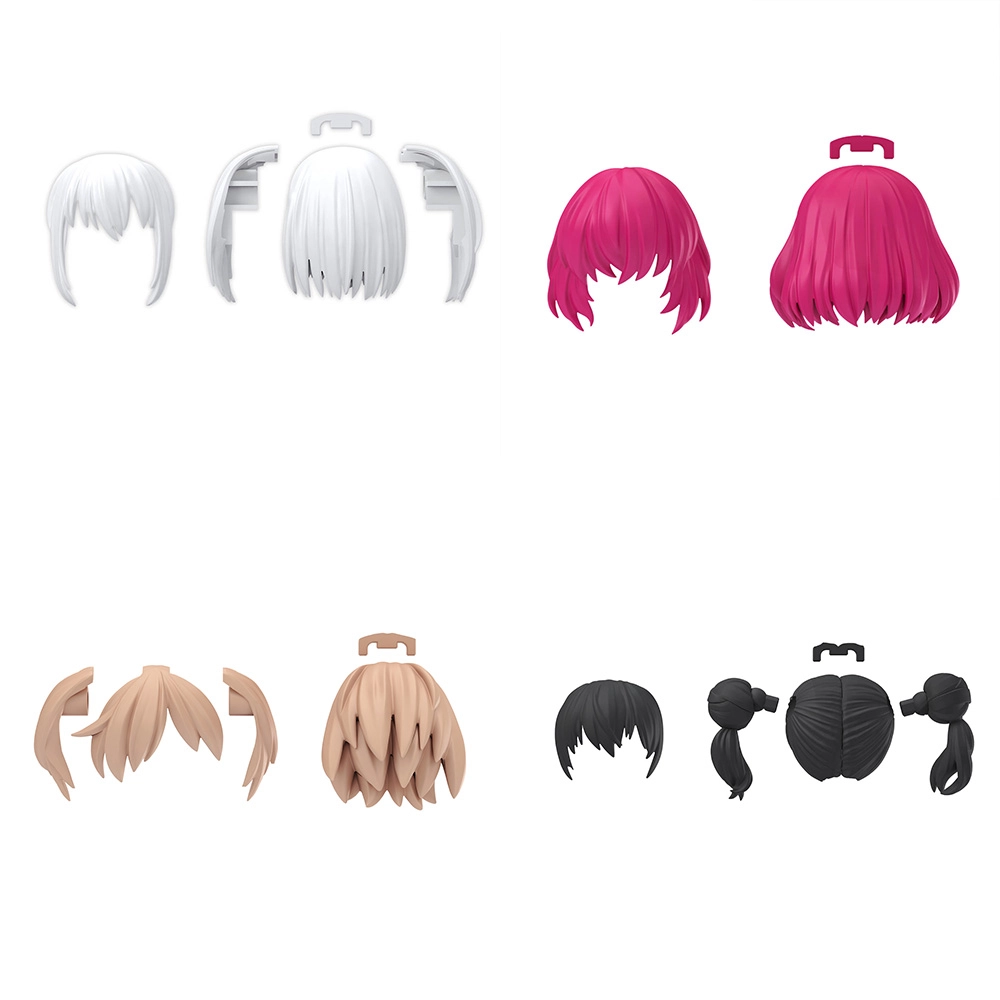 Model do składania Bandai 30MS OPTION HAIR STYLE PARTS VOL.10 ALL 4 TYPES