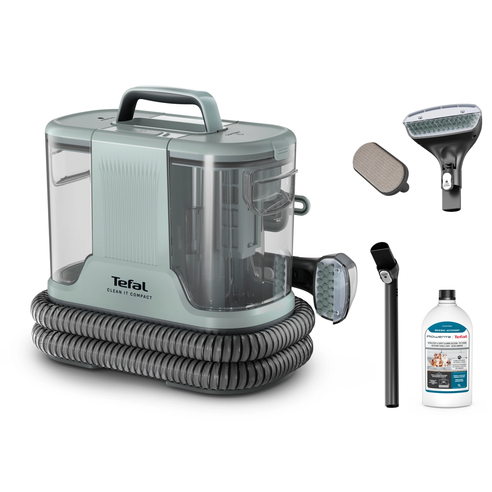 Odkurzacz Tefal urządzenie do usuwania plam IZ3020 400W Duża moc Kompaktowy Wymienne końcówki