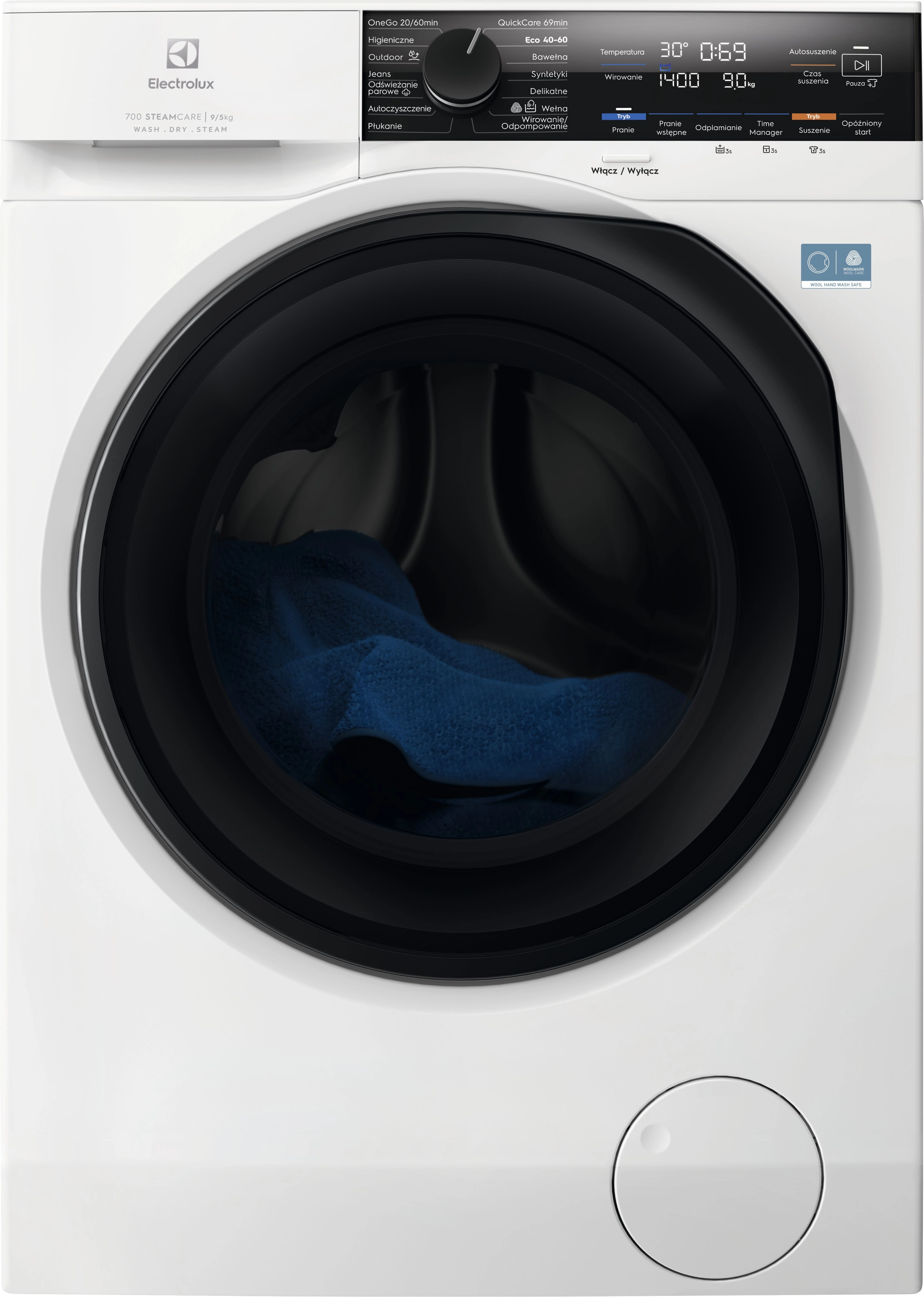 Electrolux 700 SteamCare EW7W4697P 63,6cm 9kg/6kg