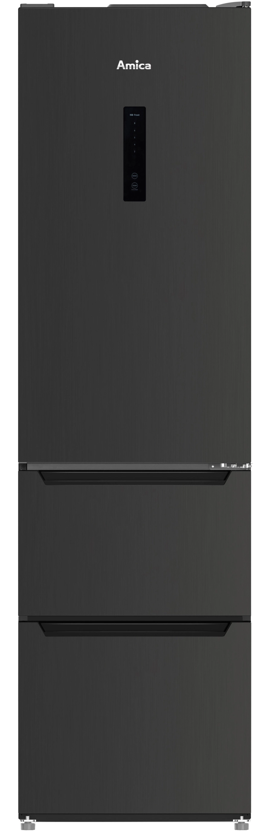 Lodówka Amica FK4005.6DFCM Pełny No Frost 192cm Komora świeżości Czarny Inox