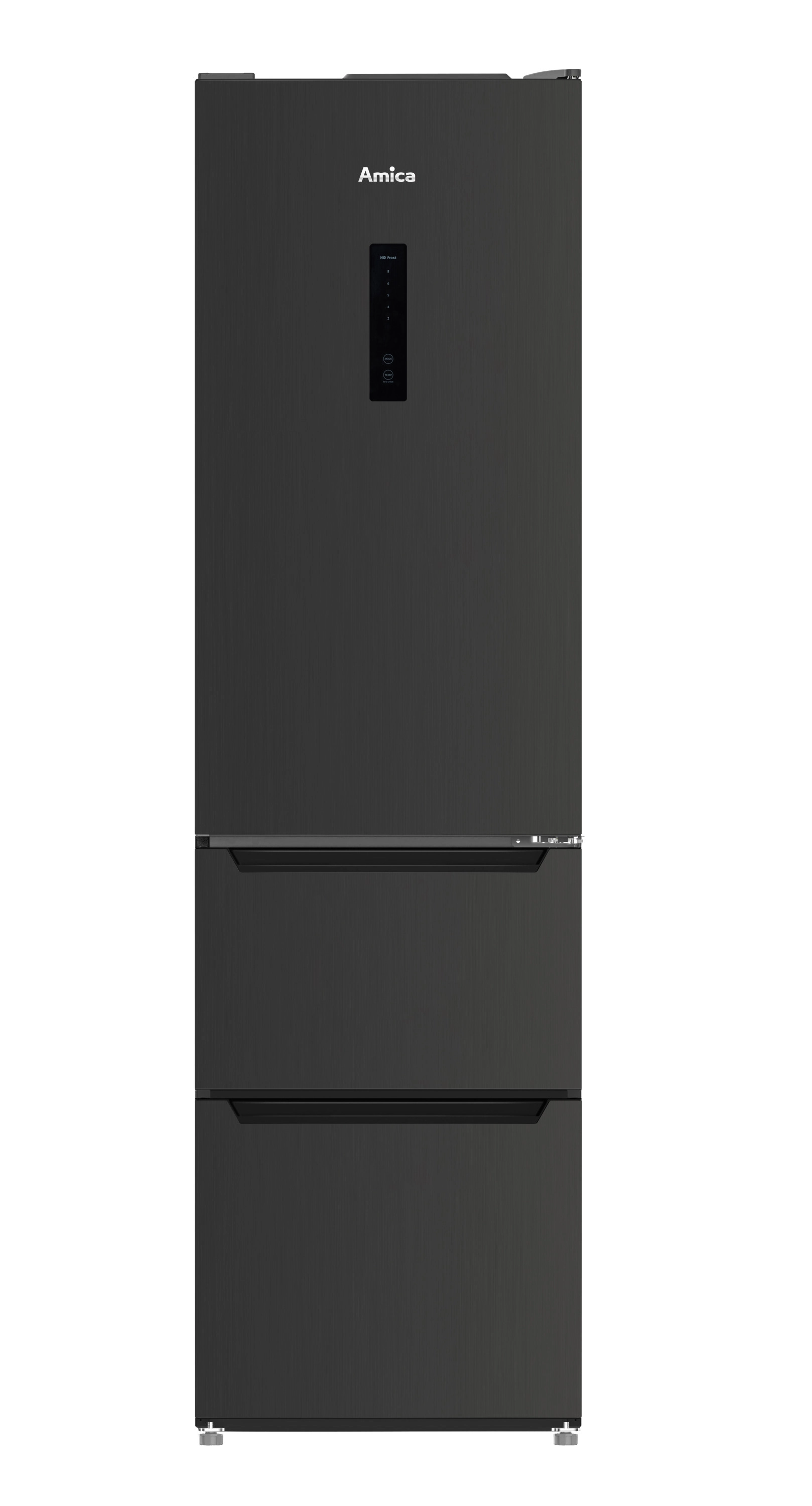 Amica FK4005.6DFCM Pełny No Frost 192cm Komora świeżości Czarny Inox