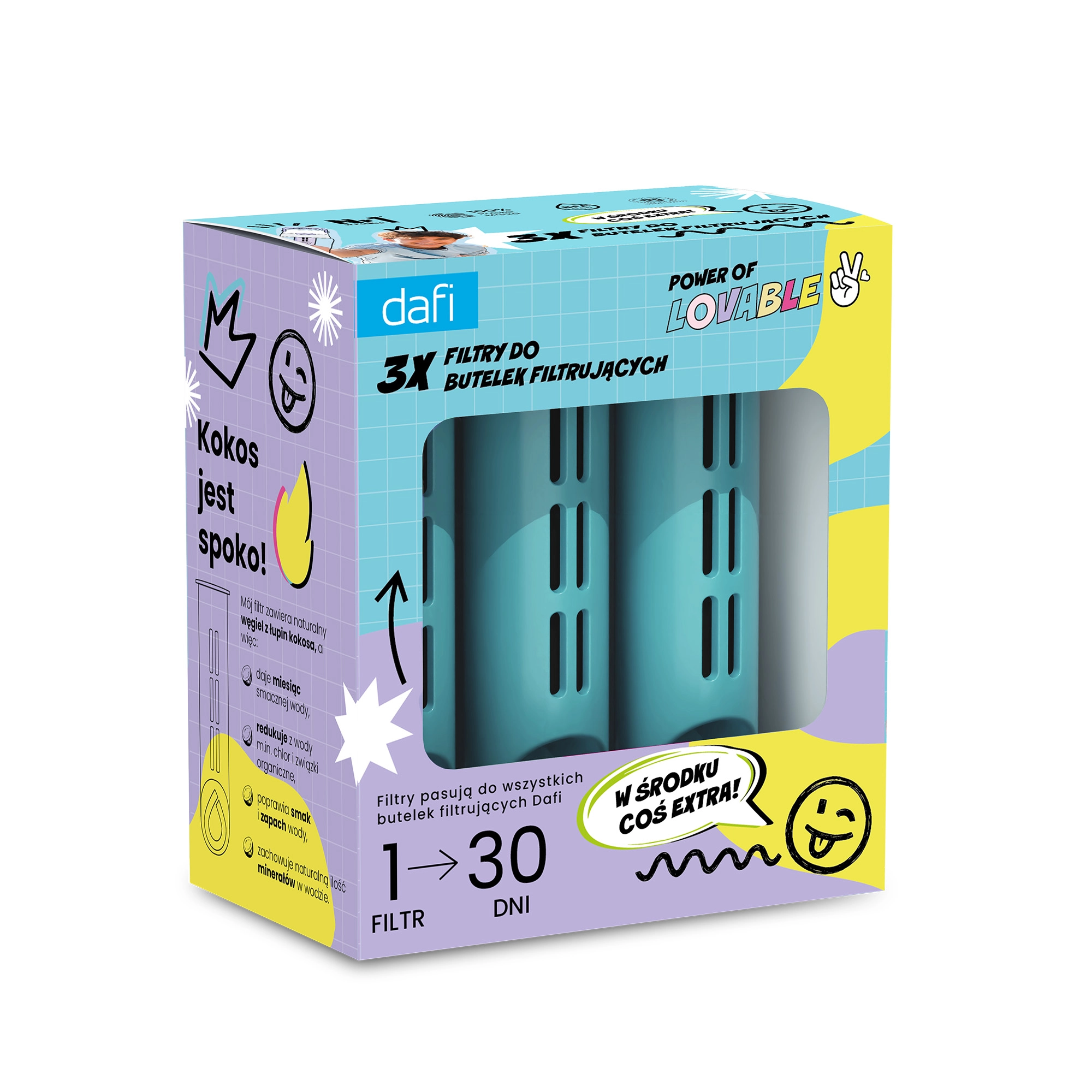Wkład filtrujący Dafi 3szt. Mięta