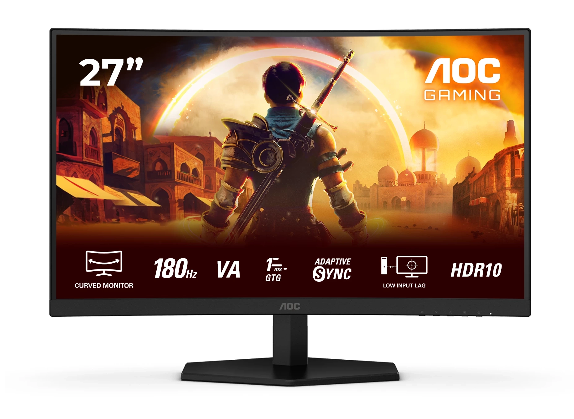 Monitor AOC C27G42E 27" Full HD Fast VA 180Hz 0,5 MPRT Zakrzywiony Gamingowy