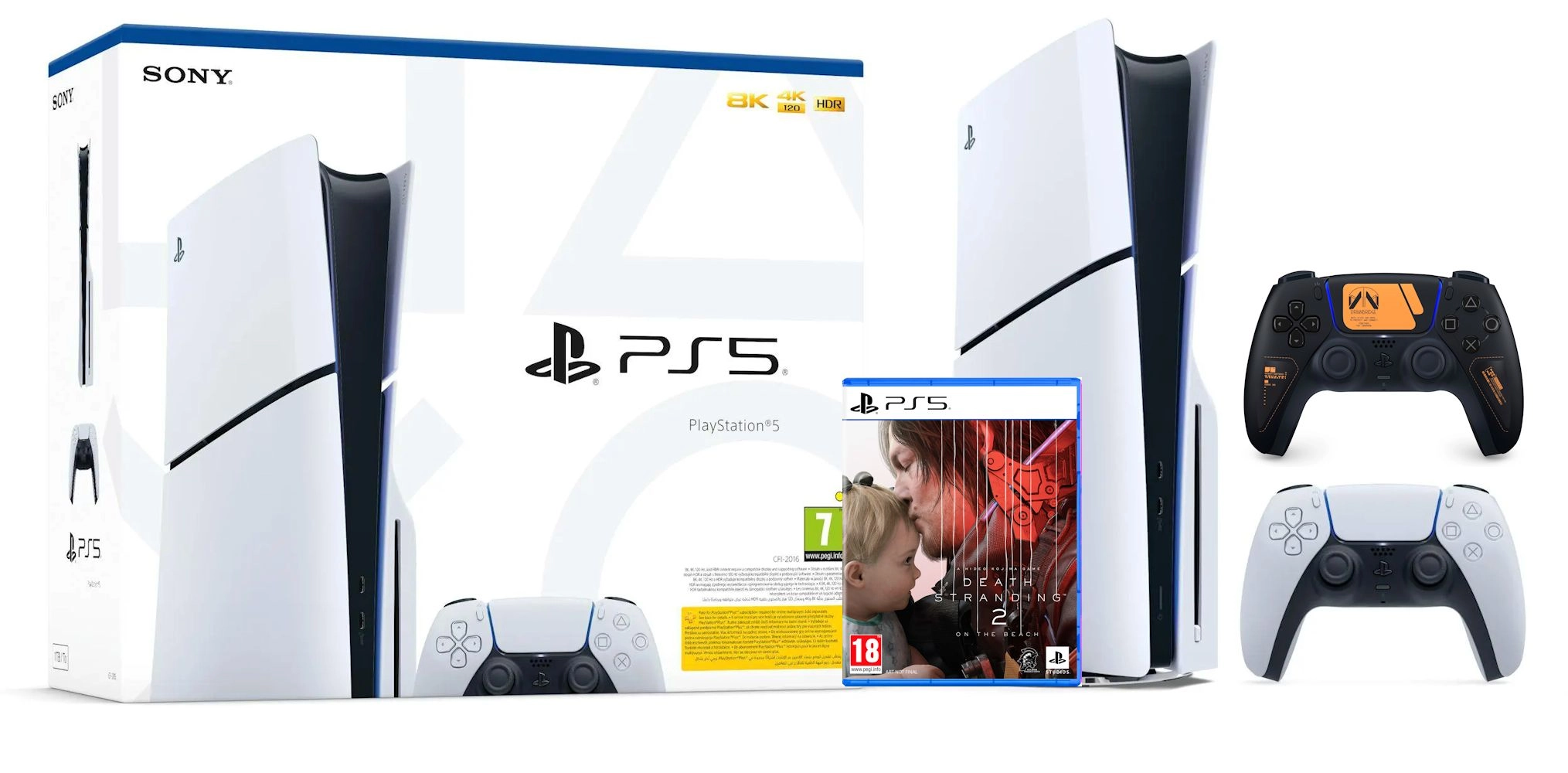 Konsola Sony PlayStation 5 Slim D Chassis (PS5) 1TB z napędem + Dodatkowy pad + Death Stranding 2 On the Beach