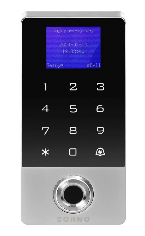 Zamek Orno szyfrowy dotykowy OR-ZS-829 czytnik linii papilarnych, kart i breloków Wi-Fi IP68 Tuya Smart