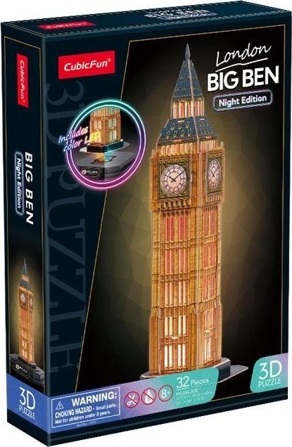 Puzzle 3D Big Ben wersja nocna 32 elementy