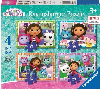 Puzzle 4w1 Koci Domek Gabi 12/16/20/24 elementy