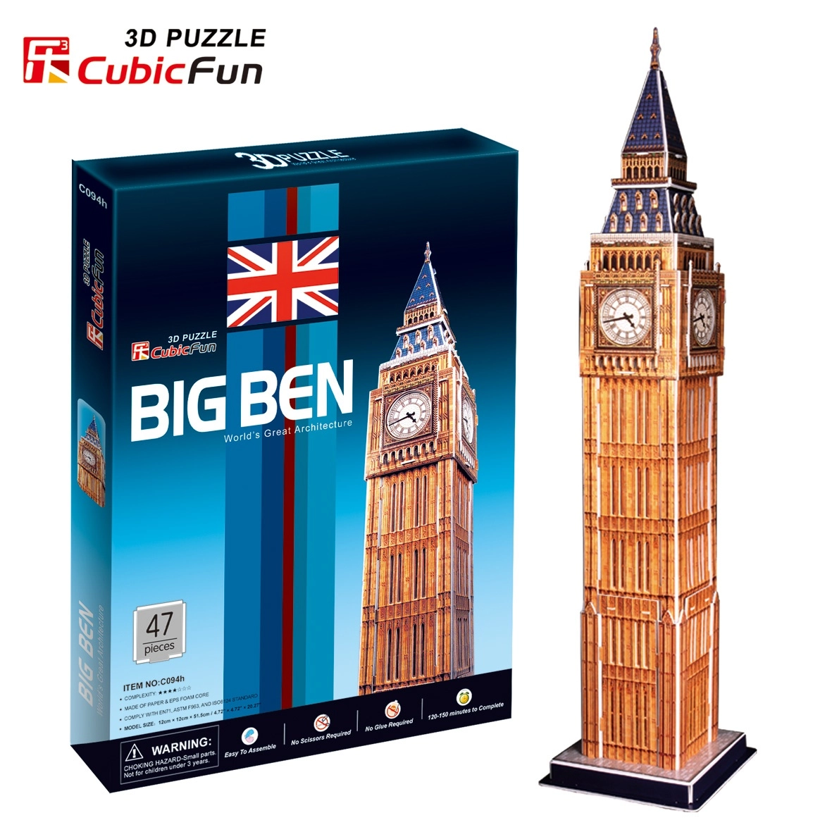 Puzzle Zegar Big Ben Puzzle 47 elementów