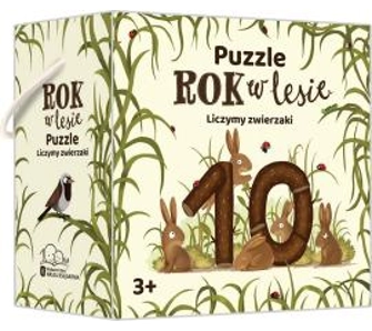 Puzzle Rok w lesie. Liczymy zwierzaki