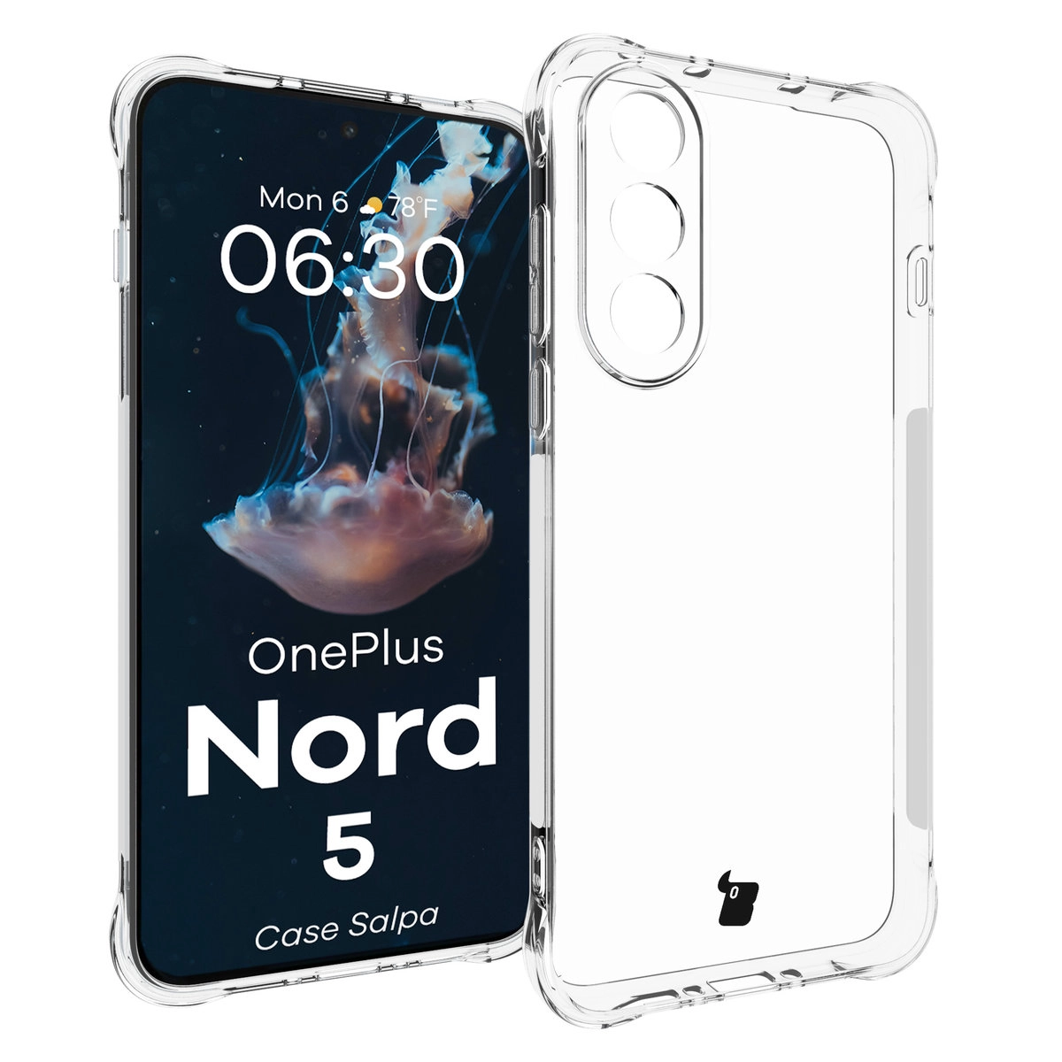 Etui Bizon Salpa do OnePlus Nord 5 Przezroczysty