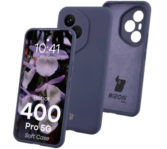 Etui Bizon Soft do Honor 400 Pro 5G Granatowy
