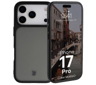 Bizon Angelo do Apple iPhone 17 Pro Przydymione z czarną ramką
