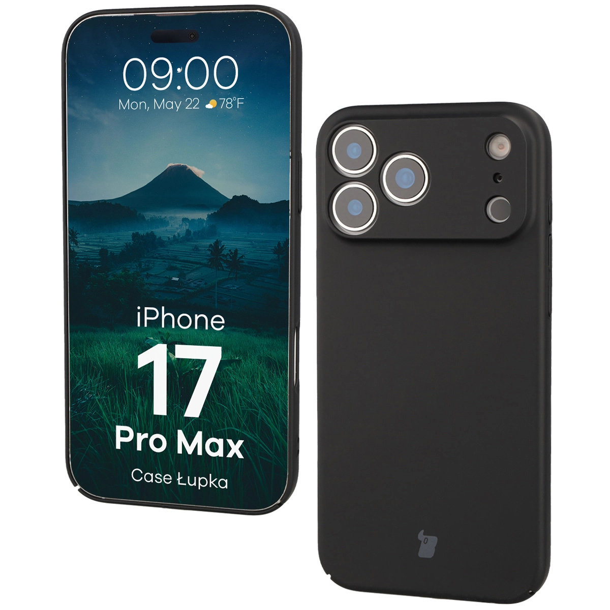 Etui Bizon Łupka do Apple iPhone 17 Pro Max Czarny