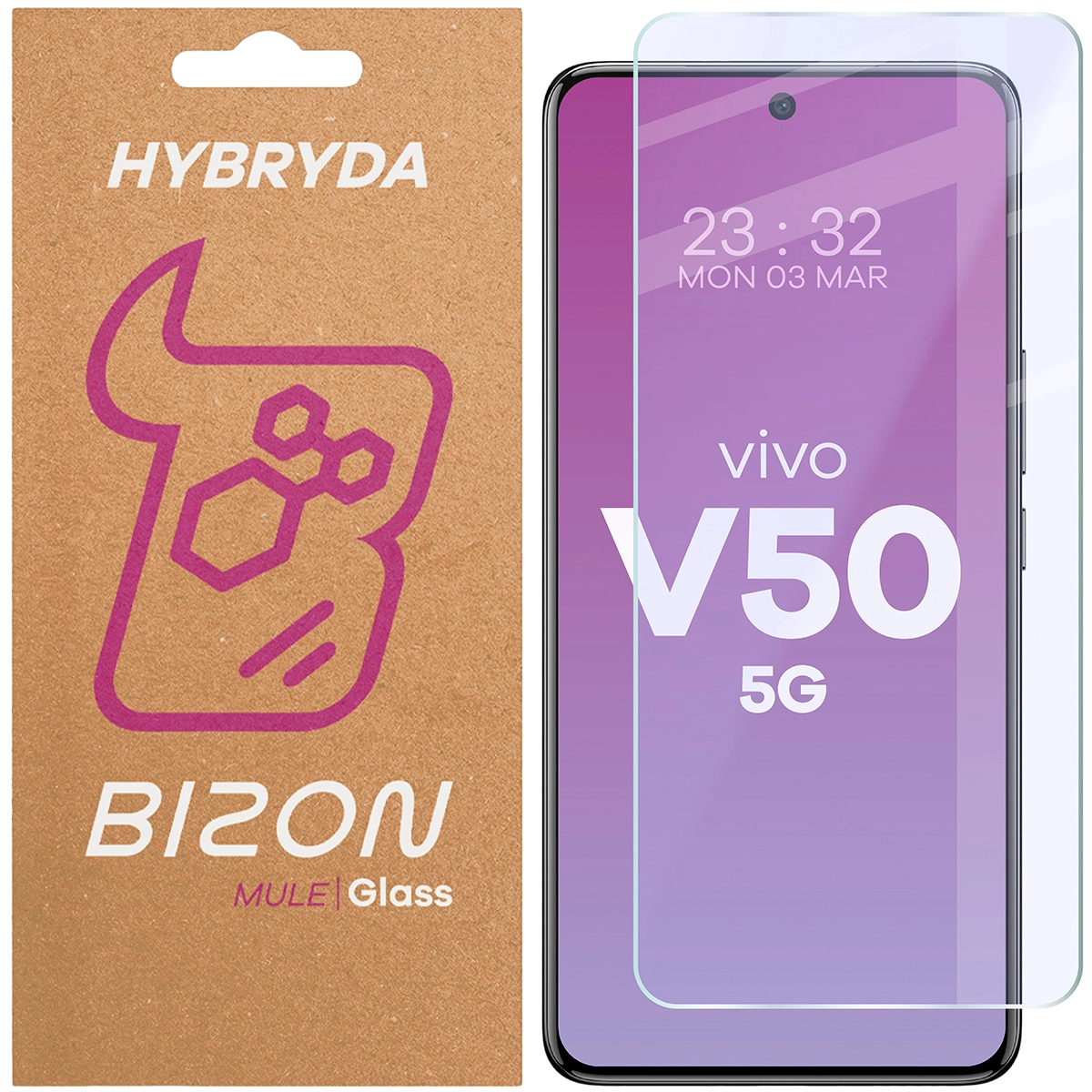 Szkło hybrydowe Bizon Elastyczne Mule do Vivo V50 5G