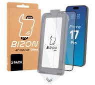 Bizon z ramką do łatwej aplikacji Glass Aplikator do iPhone 17 Pro 2szt