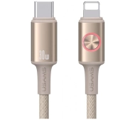 USAMS Huan Series 30W USB-C do Lightning 1,2m Tytanowy