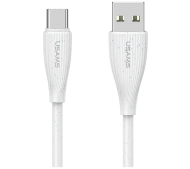 USAMS Green Series 18W 3A USB-A do USB-C 1m Biały
