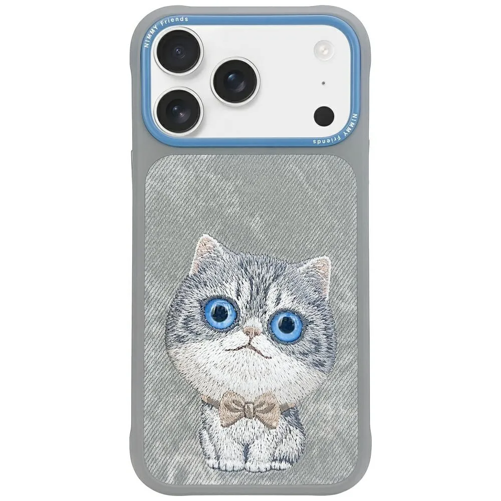 Etui Nimmy Big Eyed Pet 2.0 Cat do iPhone 17 Pro Max Szary