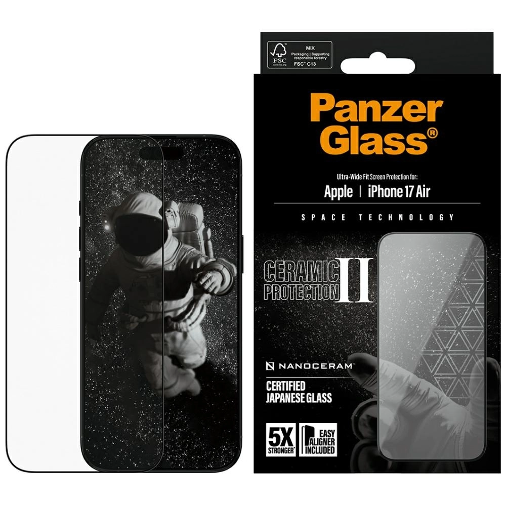 Szkło ochronne PanzerGlass Ceramic II Ultra-Wide Fit do iPhone Air